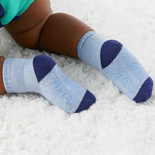 Miniatura 10 de Fruit of the Loom Paquete de 6 calcetines para bebé para todo tipo de clima malla y elástico térmico unisex para niñas niños
