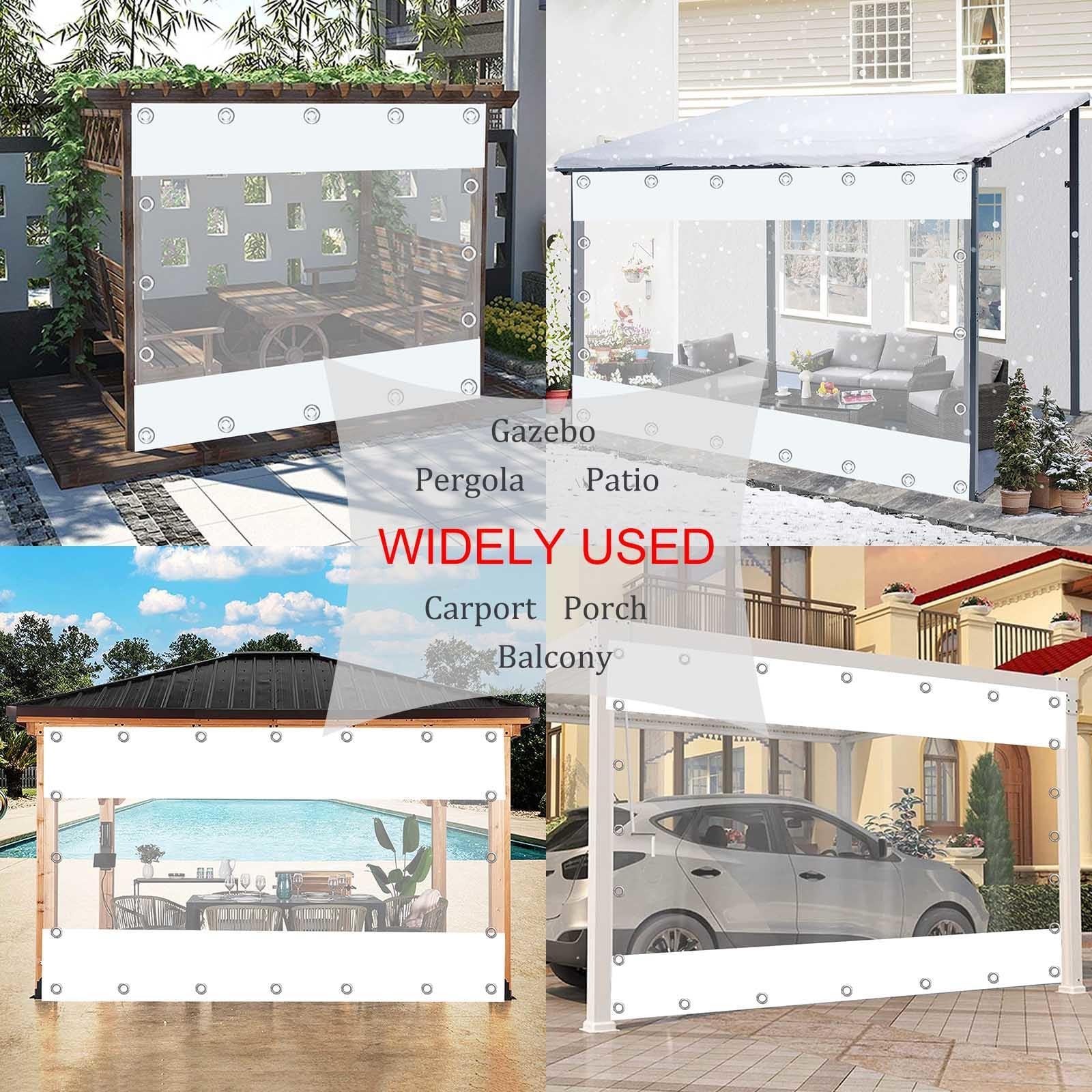 Amazon.com: Gazebo White Transparent Tarpaulin Side Panels