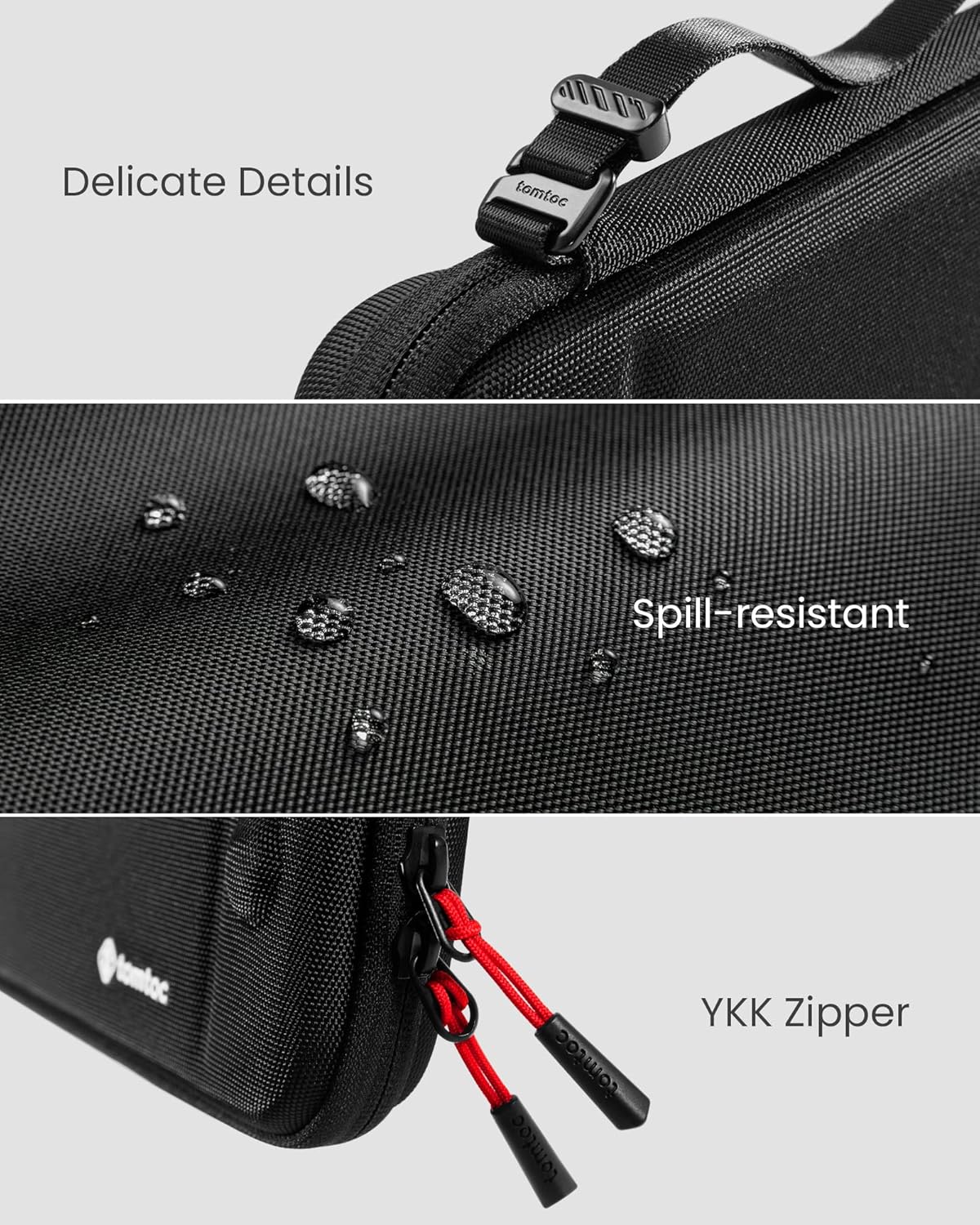 tomtoc Switch Case for Nintendo Switch, Slim Switch Sleeve with 10 Game Cartridges, Protective Switch Carry Case for Travel, with Original Patent and Military Level Protection, Black - Image 6