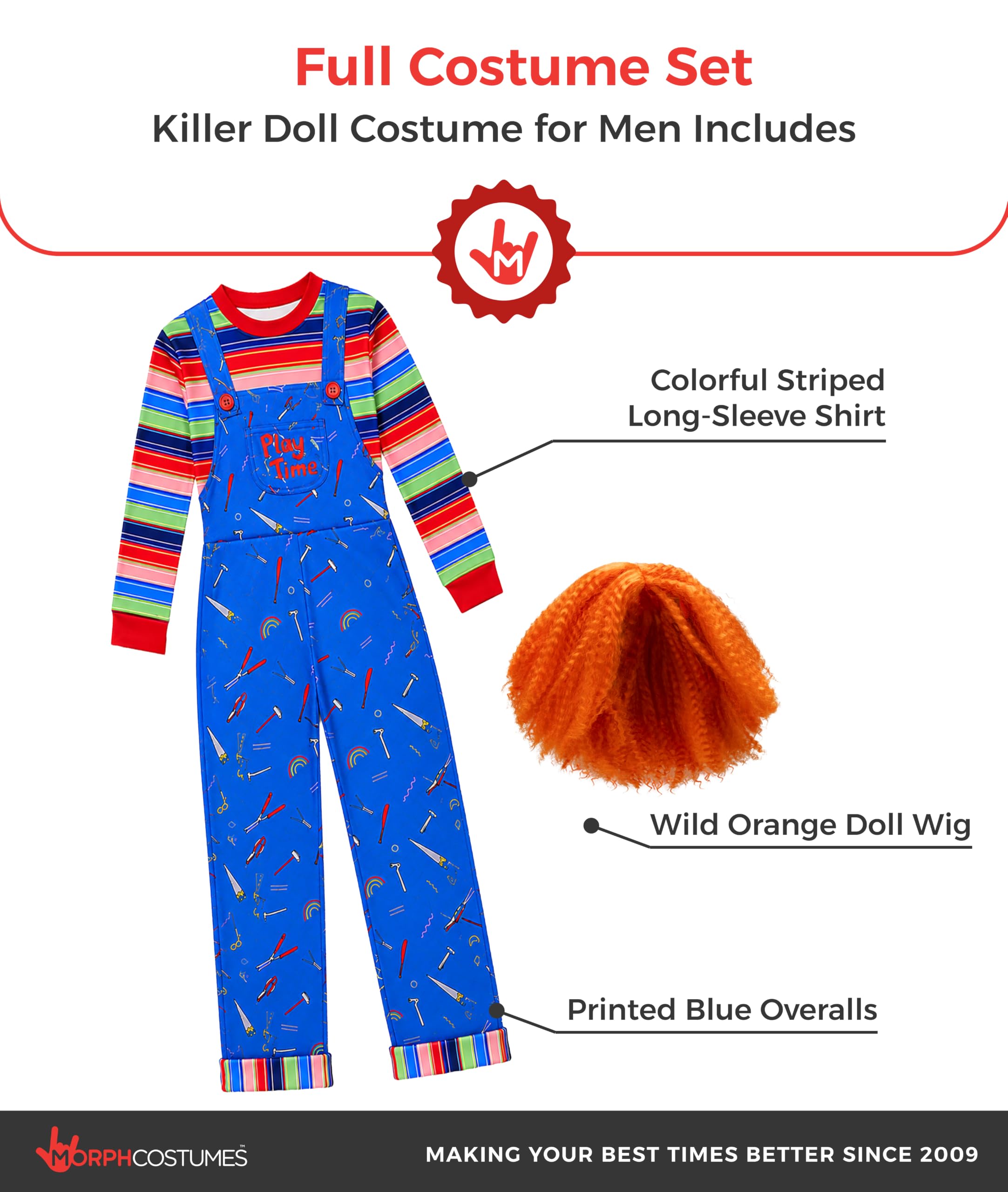 Morph Disfraz Asesino de Película de Terror, Traje de Halloween Espeluznante para Adultos, Ropa de Disfraz