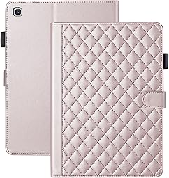 Custodia per Samsung Galaxy Tab A7 10.4 Pollici 2022/2020 SM-T500/T505/T507 Business Pelle PU Tablet Cover per Galaxy Tab A7 con Portafolio Supporto Funzione Oro rosa