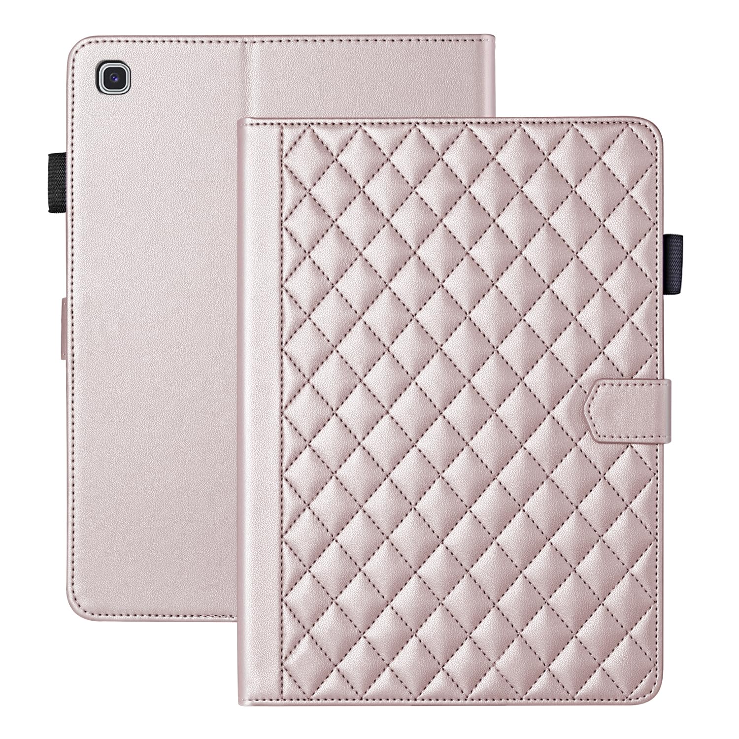 Custodia per Samsung Galaxy Tab A7 10.4 Pollici 2022/2020 SM-T500/T505/T507 Business Pelle PU Tablet Cover per Galaxy Tab A7 con Portafolio Supporto Funzione Oro rosa - 1