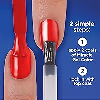 Vista 7 de Sally Hansen Miracle Gel - Esmalte de uñas con efecto especial de capa superior Calidad de salón, fórmula tipo gel, sistema de dos pasos,