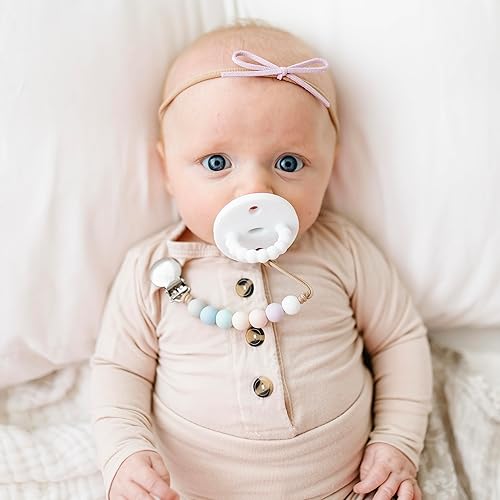 Miniatura 3 de Ryan & Rose Clip para chupete Georgia - Clip para chupete de silicona para bebé niño niña Binky paci Clip para chupete de bebé clip binkie Clip