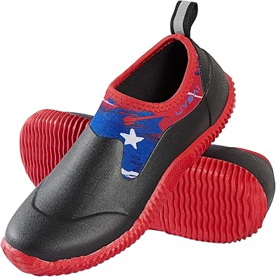 Mens Waterproof Garden Shoes Rain Boots Slip-On Footwear for Gardening Farming Camping Lawn Care Yard Work