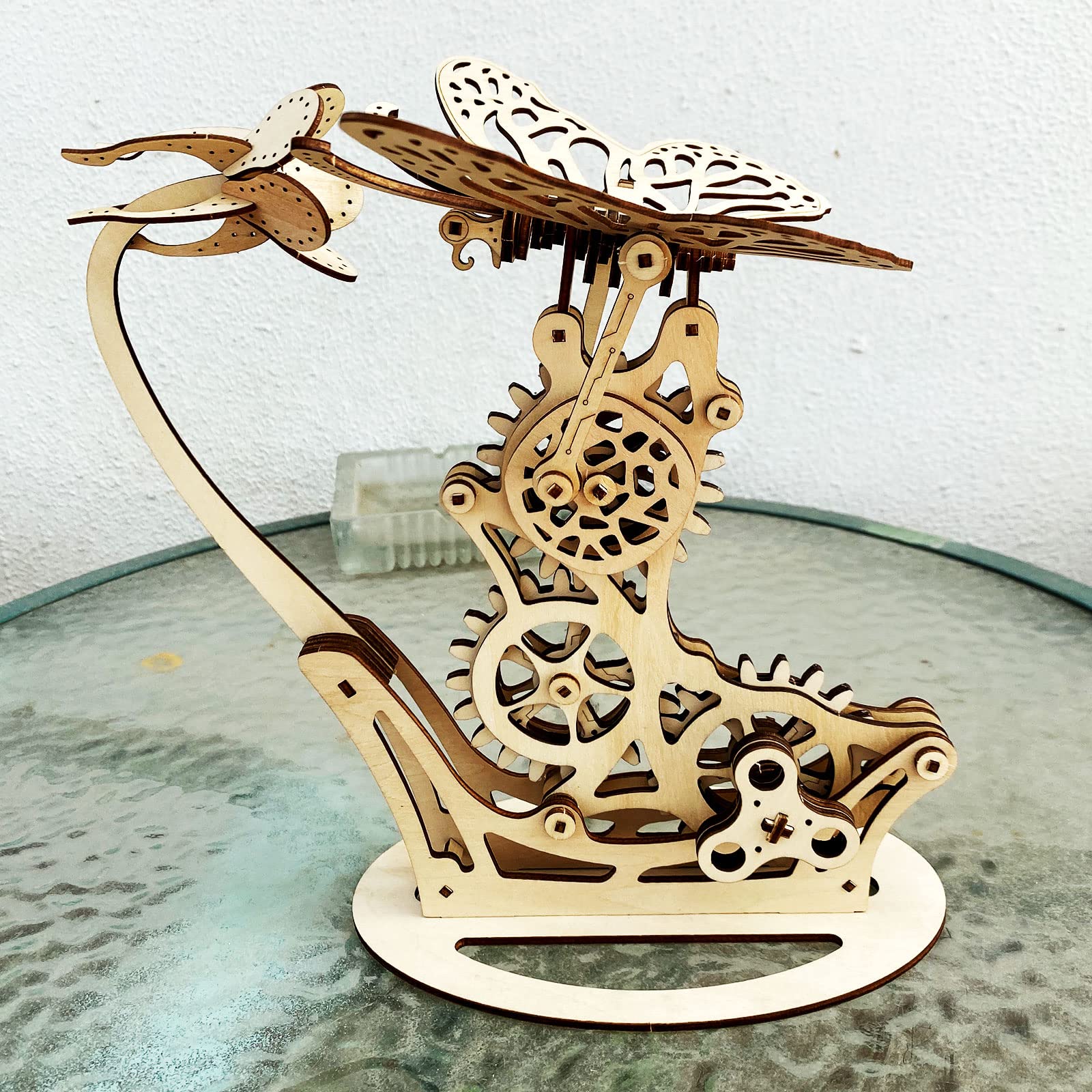 Drewniane puzzle 3D, mechaniczny koliber, drewniane puzzle 3D, model mechaniczny, samodzielne wykonanie, dekoracja, prezent edukacyjny
