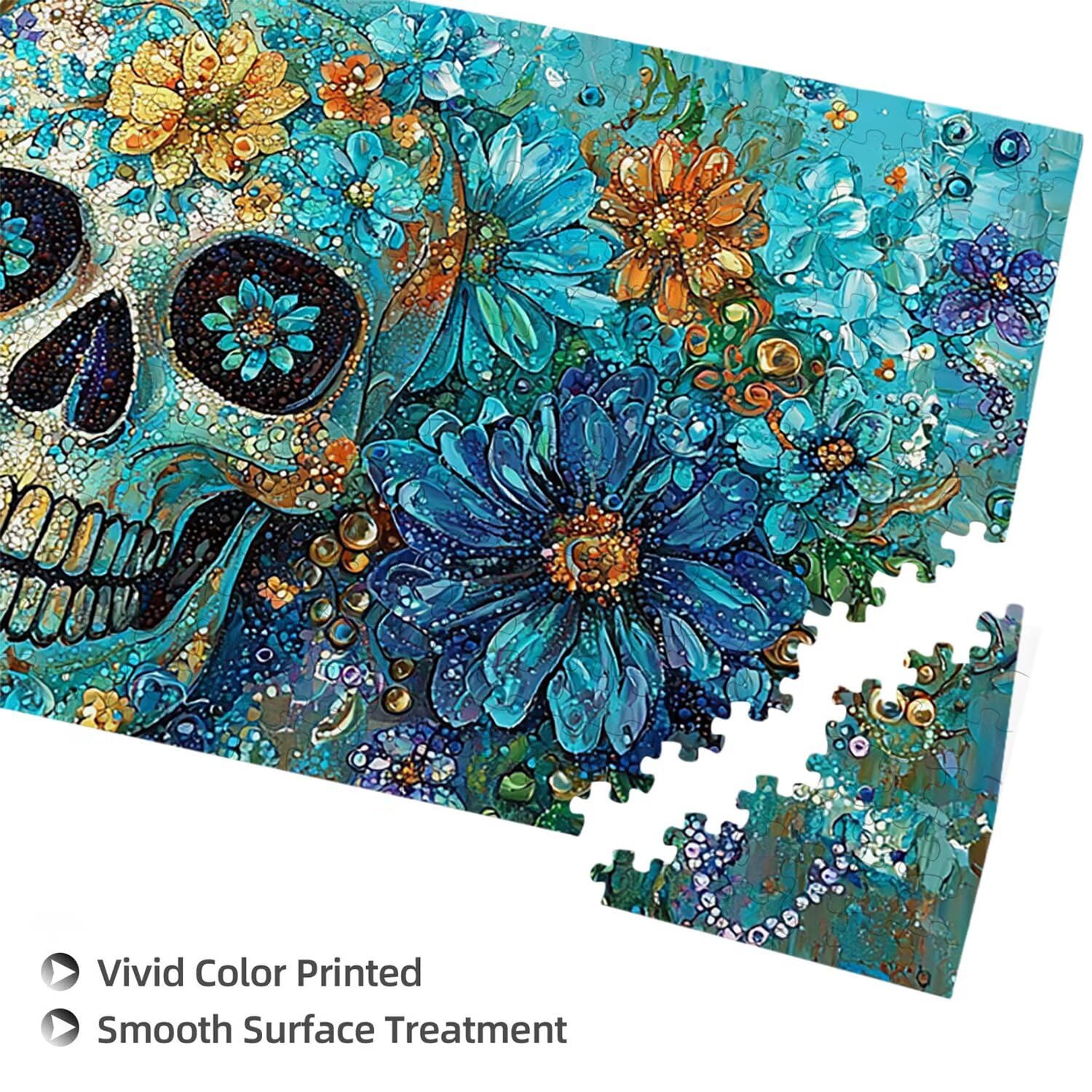 Kwiaty szkieletu - Puzzle 900 sztuk dla dorosłych - Puzzle DIY, kreatywna rozrywka, sztuka nowoczesna, klasyczne puzzle dla dorosłych i młodzieży w wieku 12 lat, pomysł na prezent dla mężczyzn i