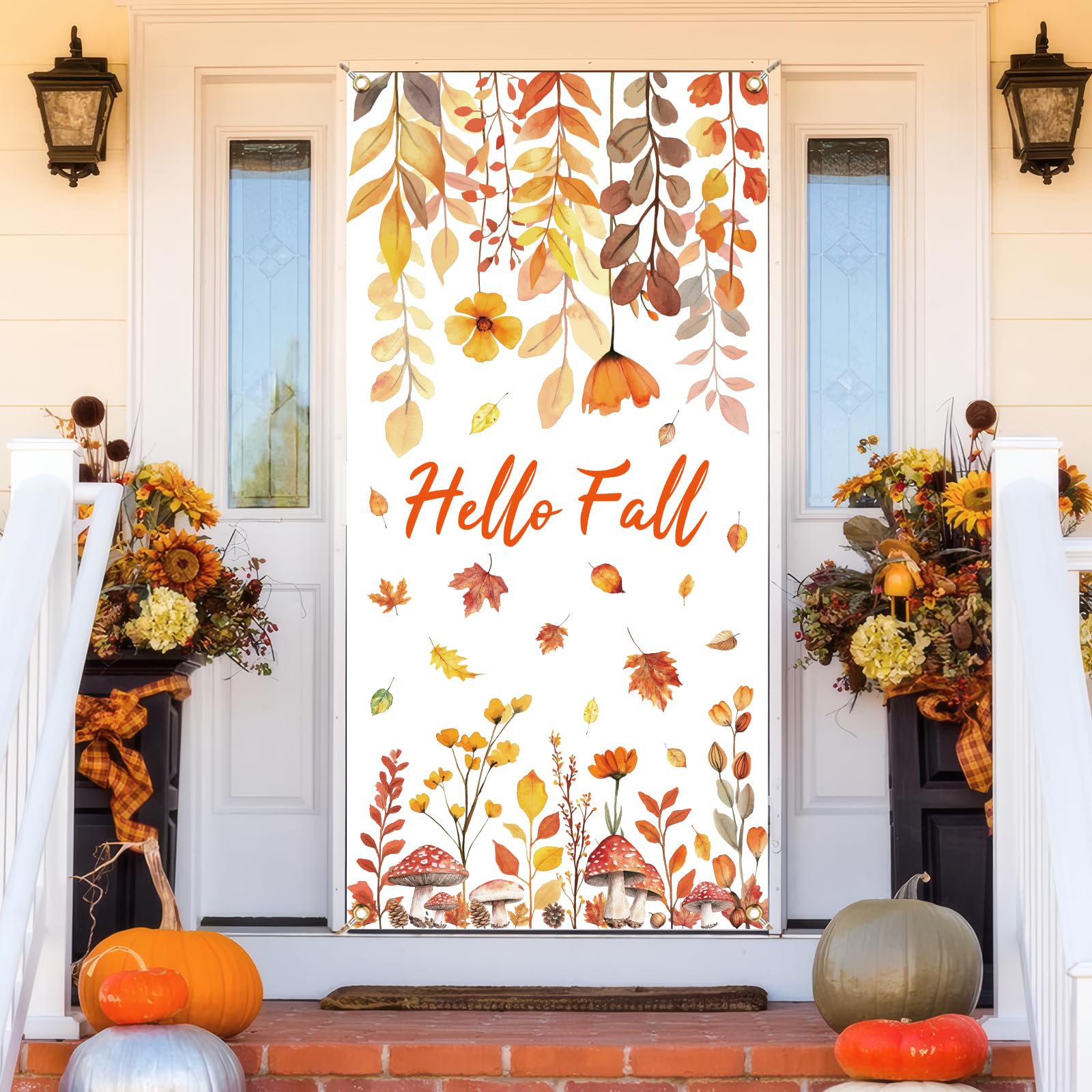 arricraft 1 Pc Hello Autumn Theme Door Cover