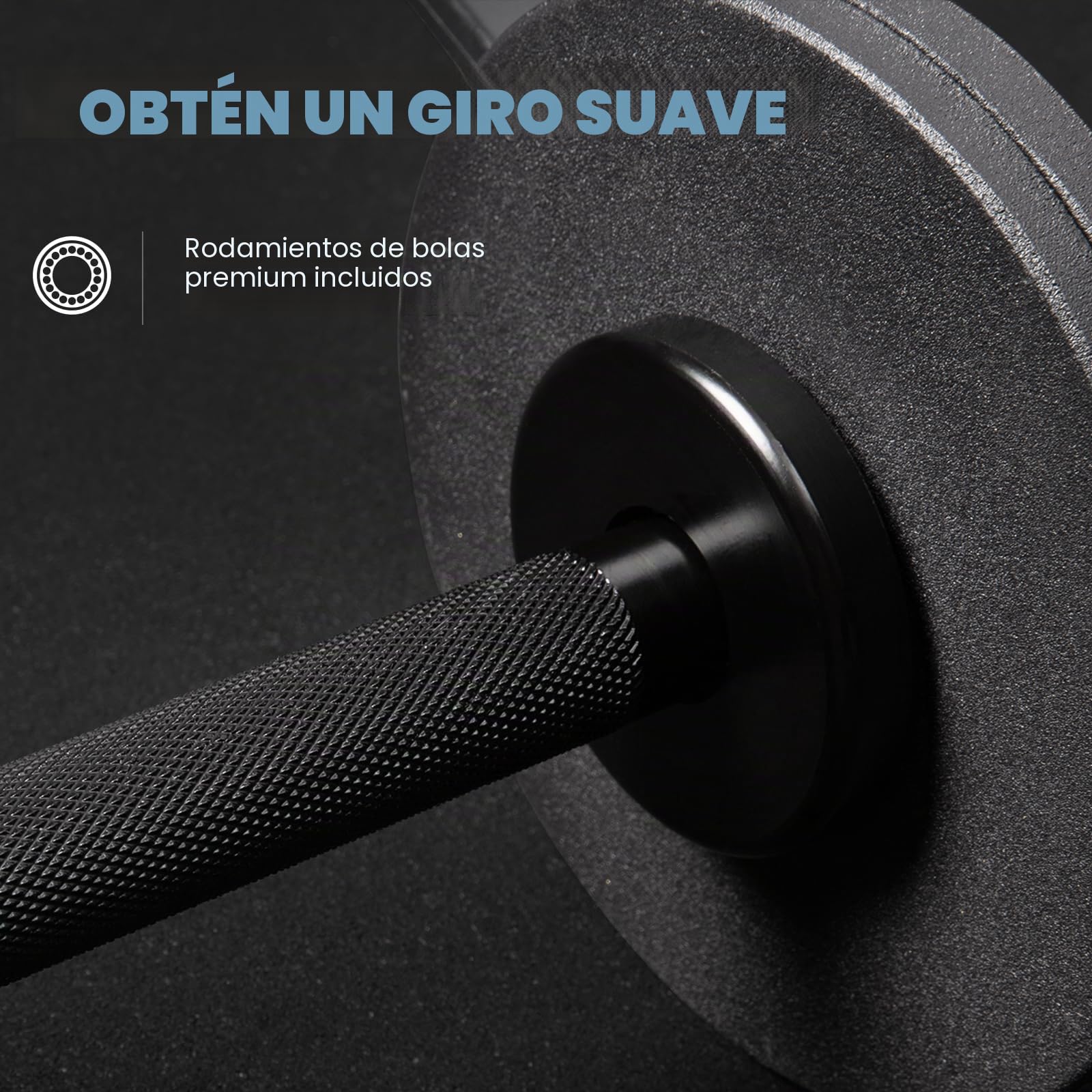 LIONSCOOL Pares de mancuernas cargables de 40.6 cm/50.8 cm en grado comercial, barra de mancuernas olímpicas resistentes para entrenamiento de fuerza, compatible con placas estándar de 2 pulgadas, 4
