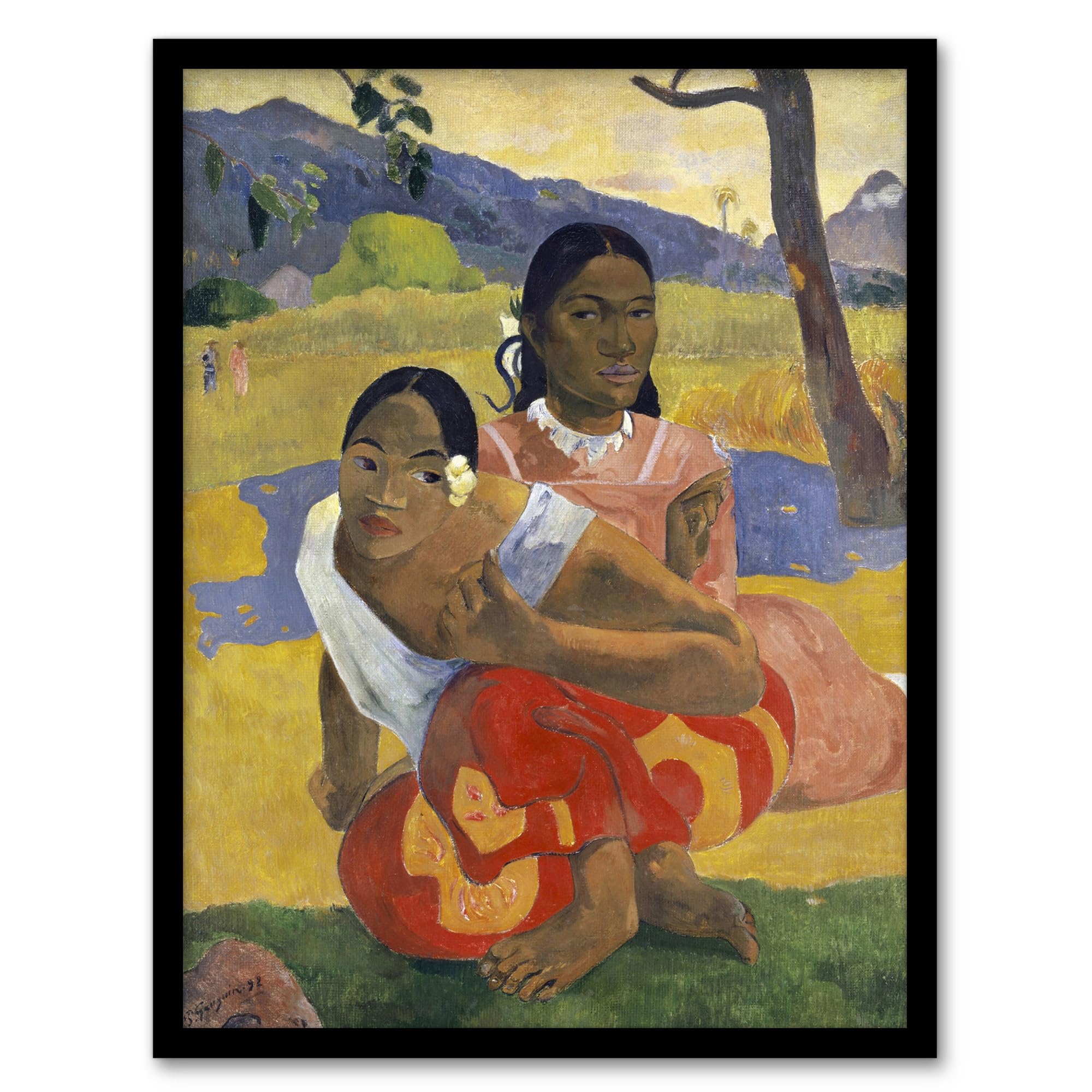 Artery8 Paul Gauguin When Will You Marry Oil Painting Framed Wall Art Picture Print A3