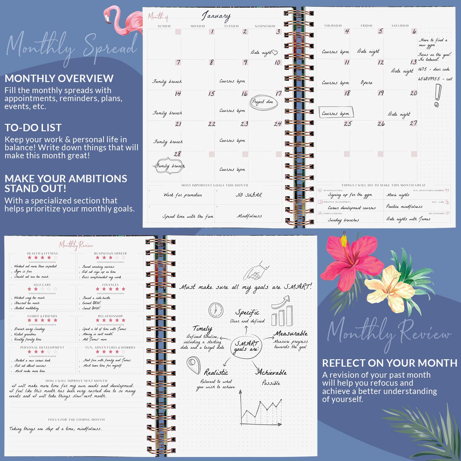 PLANBERRY Weekly Planner Large, Elegant Life & Budget Planner to Hit Your Goals & Live Happier - Image 4