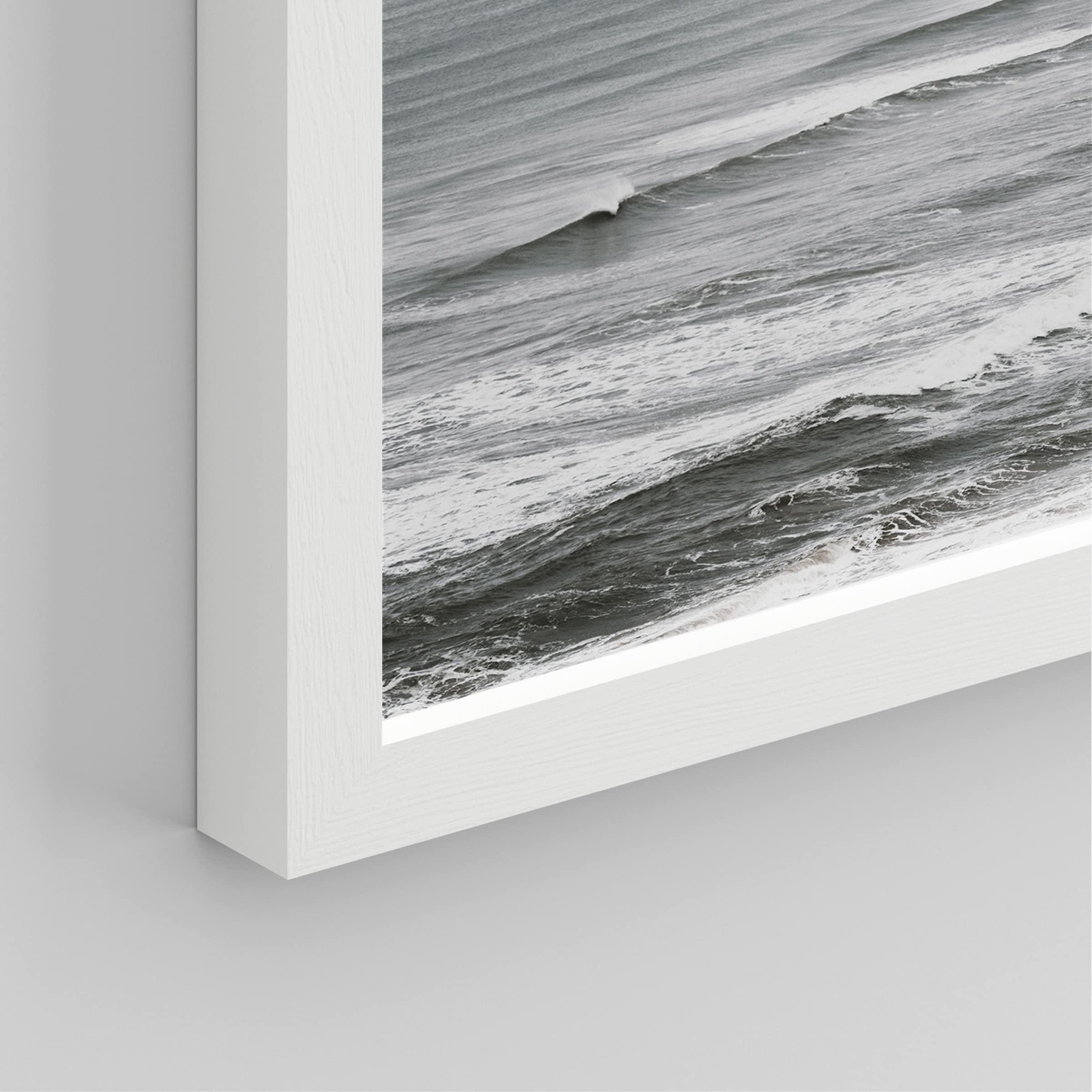 Amazon.com: SIGNWIN Framed White Minimal Ocean Beach