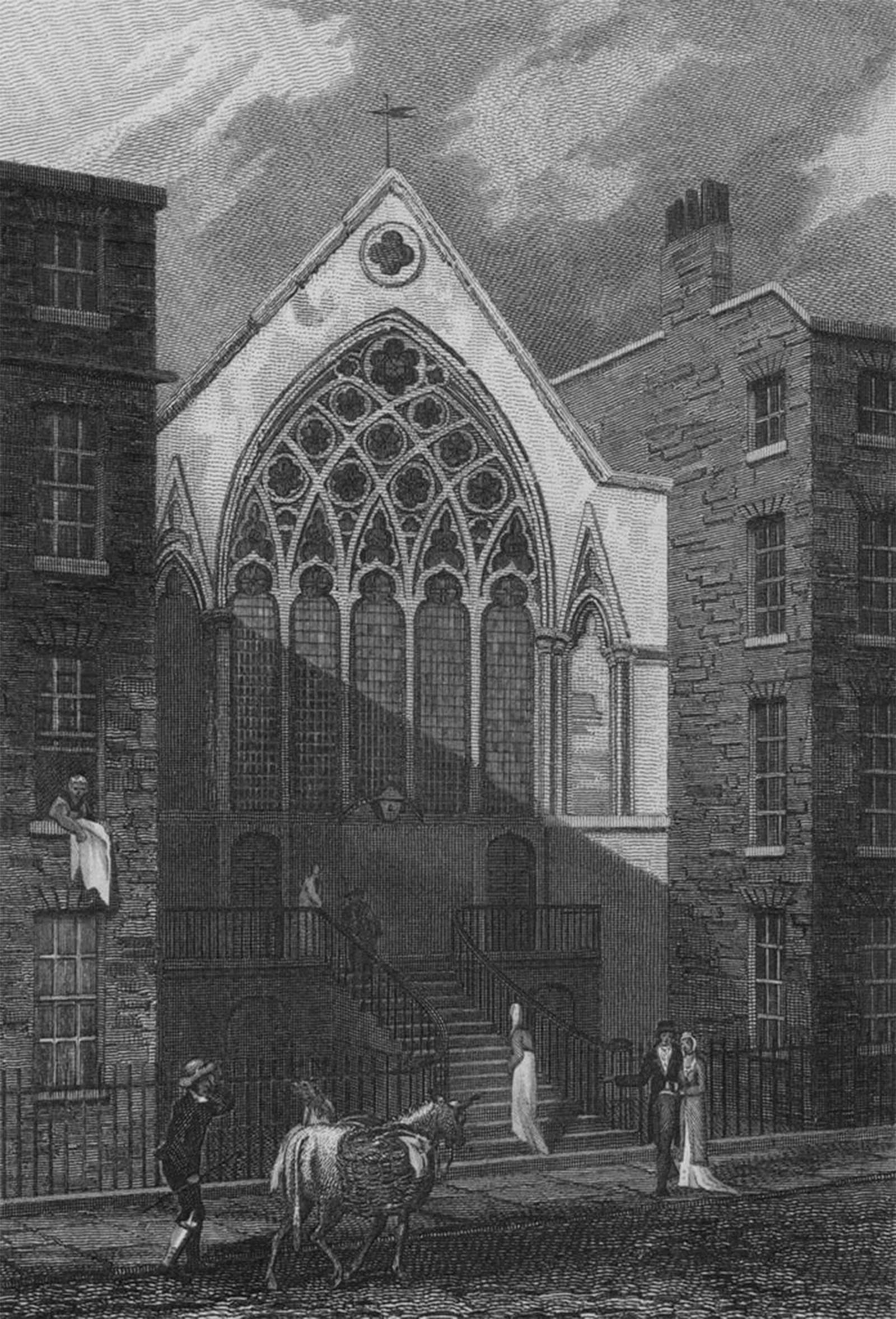 POSTERIIk Vintage Art Print Images Pictures Print Chapel Ely Place by Preston Neale Modern Colour Posters for Office Home Decor 60x90cm