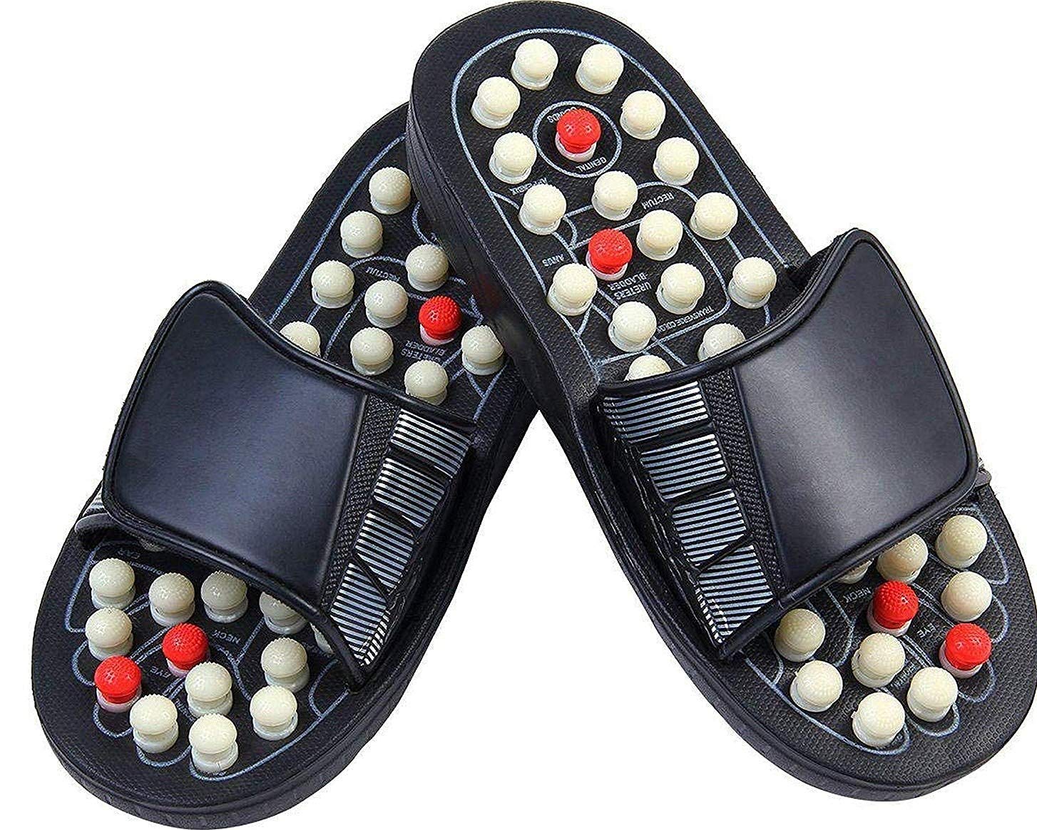 PortibleSpring Acupressure and Magnetic Therapy Accu Paduka Slippers for Full Body Blood Circulation Natural Leg Foot Massager Slippers For Men and Women (pack of 1).