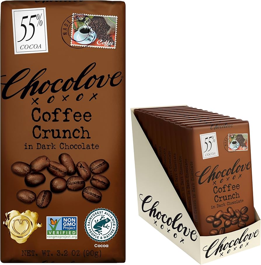 Amazon.com: Chocolove Coffee Crunch Dark Chocolate Bars | 55 Amazon.com: Chocolove Coffee Crunch Dark Chocolate Bars | 55