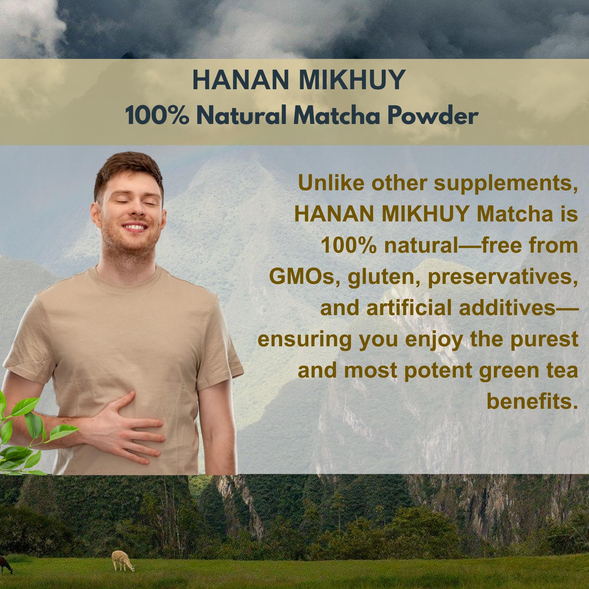 Hanan Mikhuy Matcha Green Tea Powder 100g - 100 Natural T Verde Molido - Vegan Non-GMO Gluten-Free - — view 6