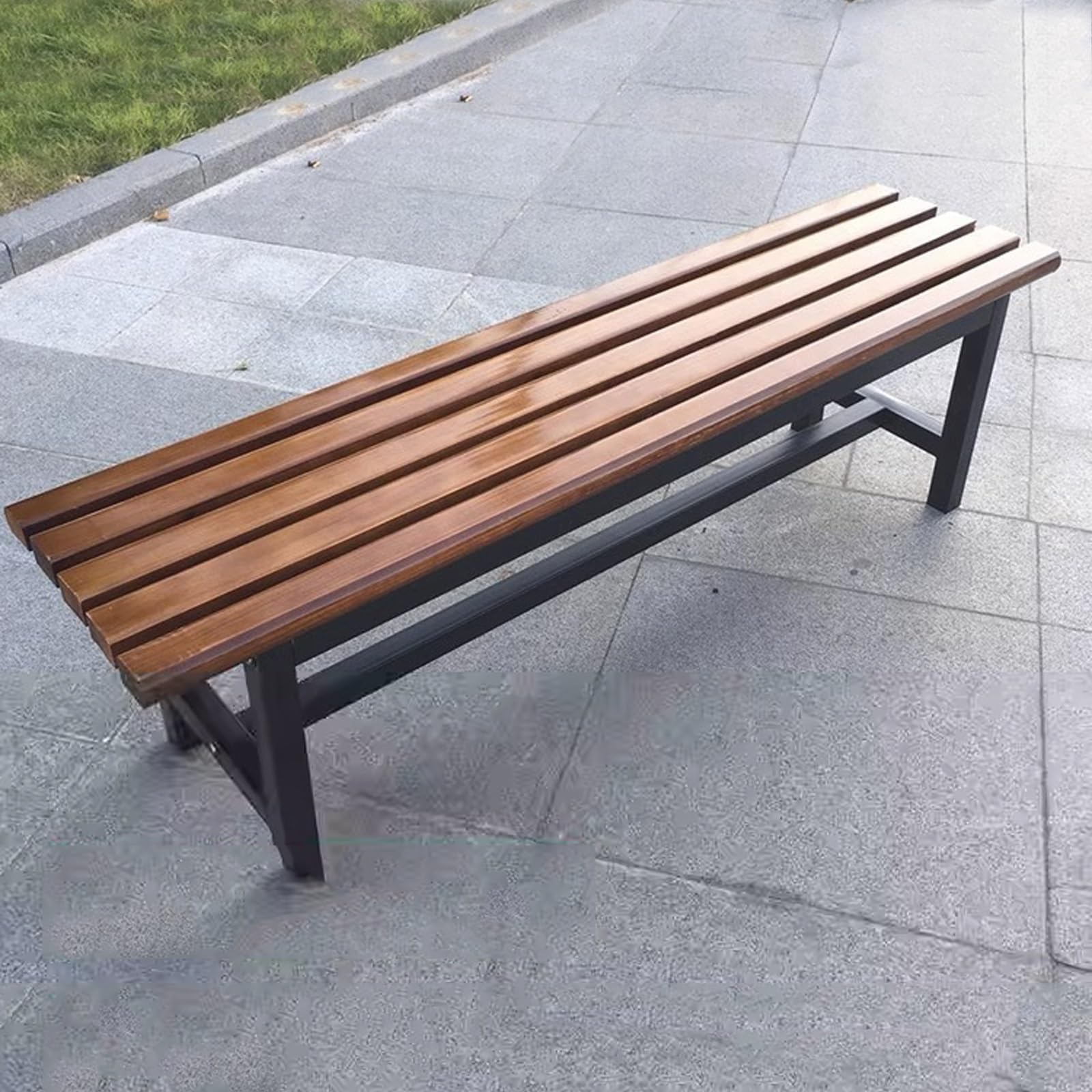 Banco de jardín resistente a la intemperie de diseño minimalista 120 cm