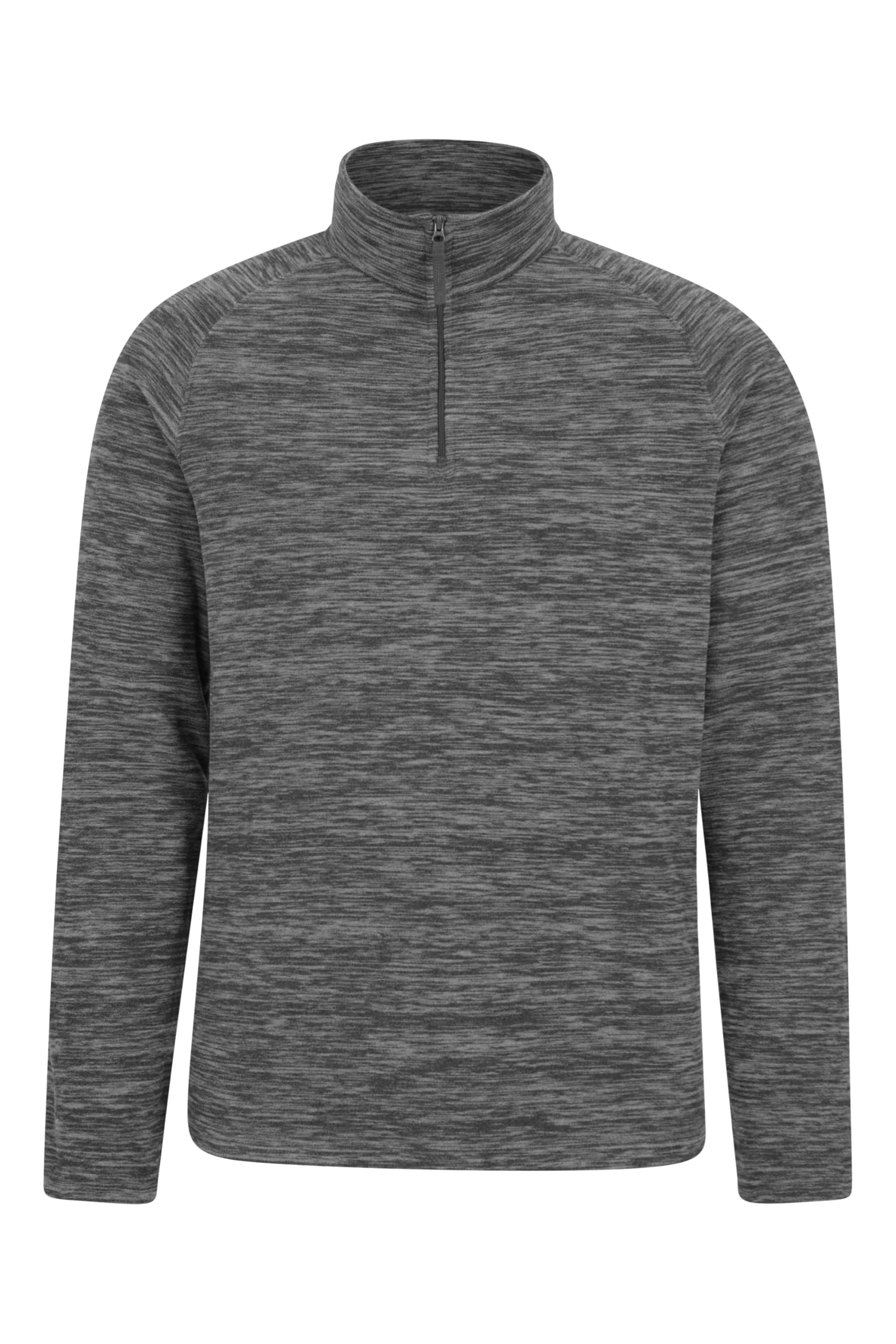 Mountain Warehouse Men's Dark Grey Snowdon Micro Fleece Top - Breathable Antipill, Half Zip Collar Sweater, Quick Drying Smooth Pullover - For Spring Summer & Outdoors Xxs