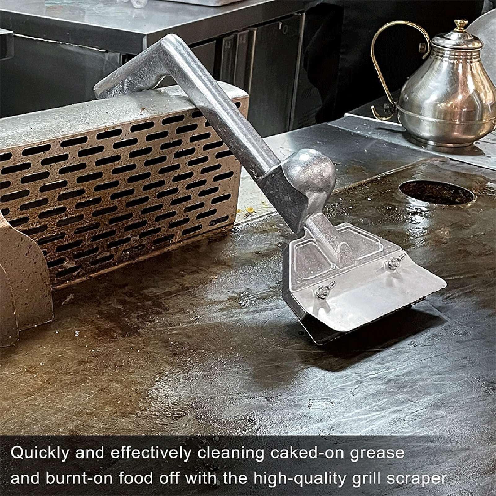 OUKENS 4PCS Grill Scraper Blades, Stainless Steel Griddle Scraper Replacement Blade, Heavy Duty BBQ Tools Accessories Blades for Outdoor BBQ Grill Cleaning Tools, default, defult