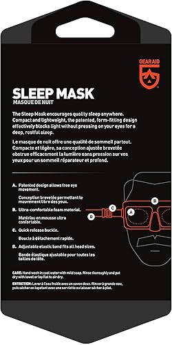 Miniatura 2 de GEAR AID Antifaz para dormir profundo REM para viajes y exteriores, color negro