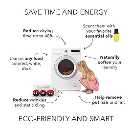 Friendsheep Wool Dryer Balls, Organic Reusable Fabric Softener Alternative for Laundry, Handmade, Fair Trade, Hypoallergenic, Eco-Friendly, Plastic-Free (3 Pack XL - Ladybug)