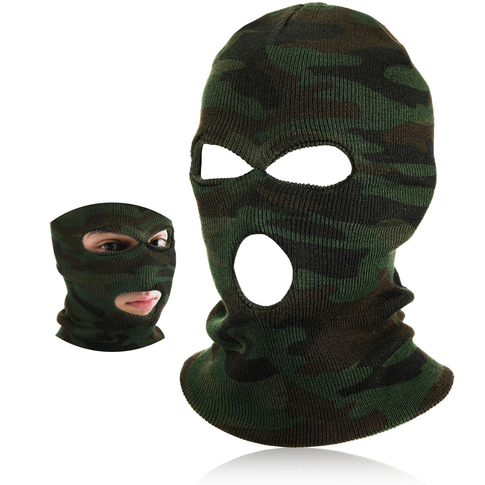 BBTO Pasamontañas Térmico 3 Agujeros Cubierta Facial Invierno Esquí Bufanda Calentador Cuello