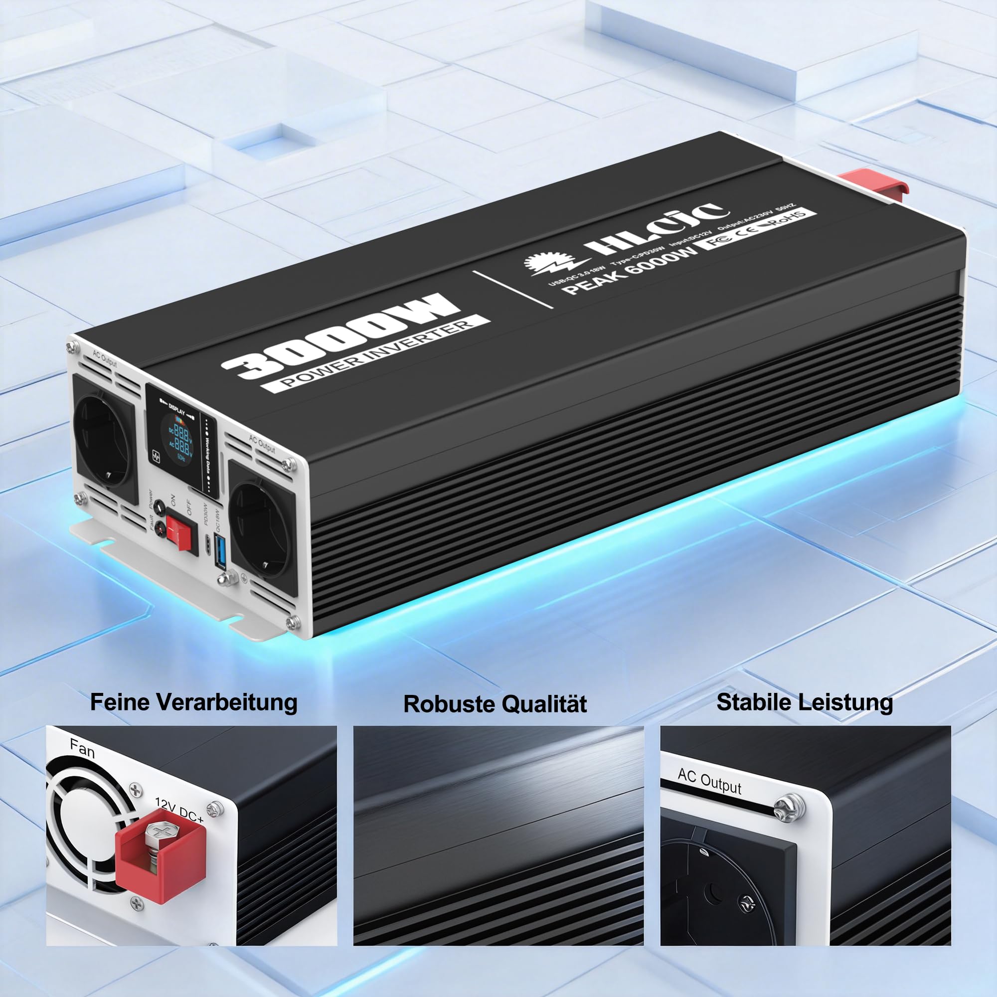 3000W12V Inversor con onda sinusoidal modificada