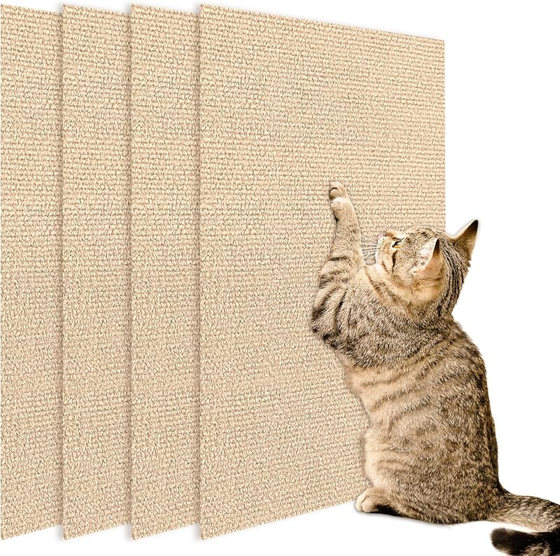 Hlimior 4 db macskakarmoló szőnyeg 40x60 cm öntapadós vágható kanapé lépcsőhöz