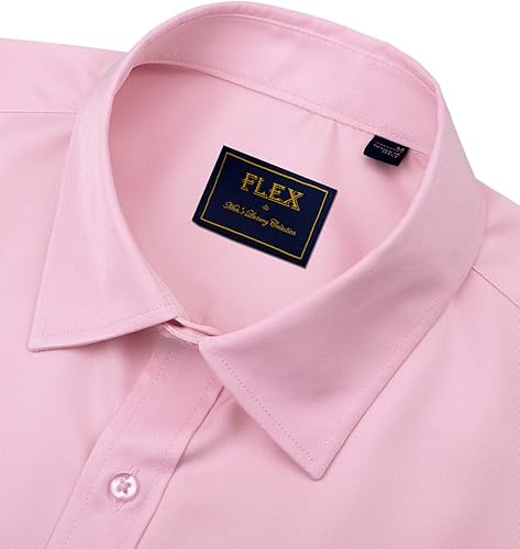 Miniatura 3 de J.VER Camisas de vestir para hombre, de manga larga, elásticas, sin arrugas, formal, para negocios, casual, con botones