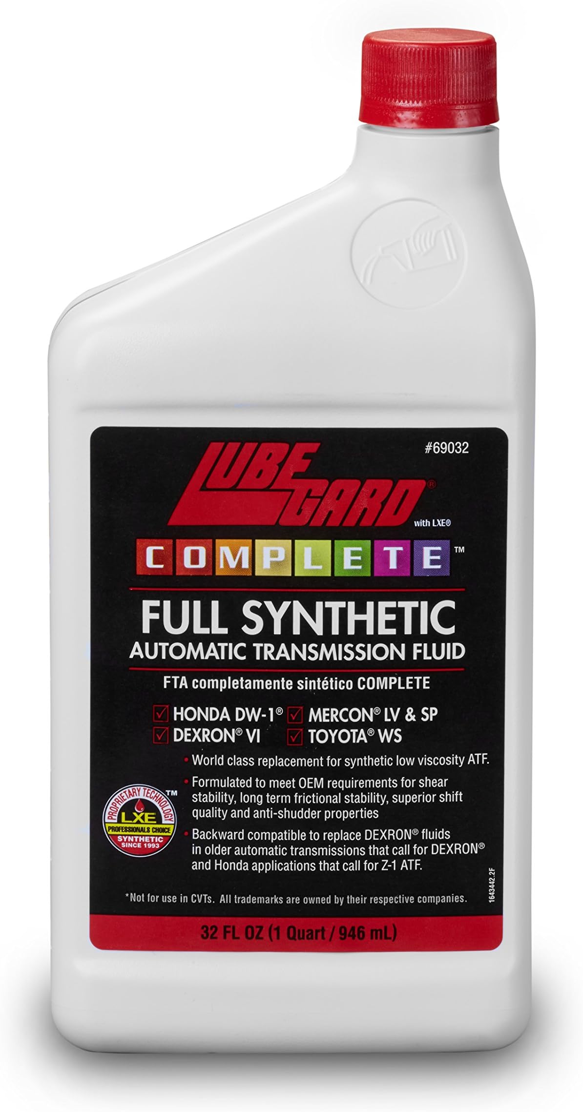 Lubegard 69032 Complete Full Synthetic Automatic Transmission Fluid 32 oz