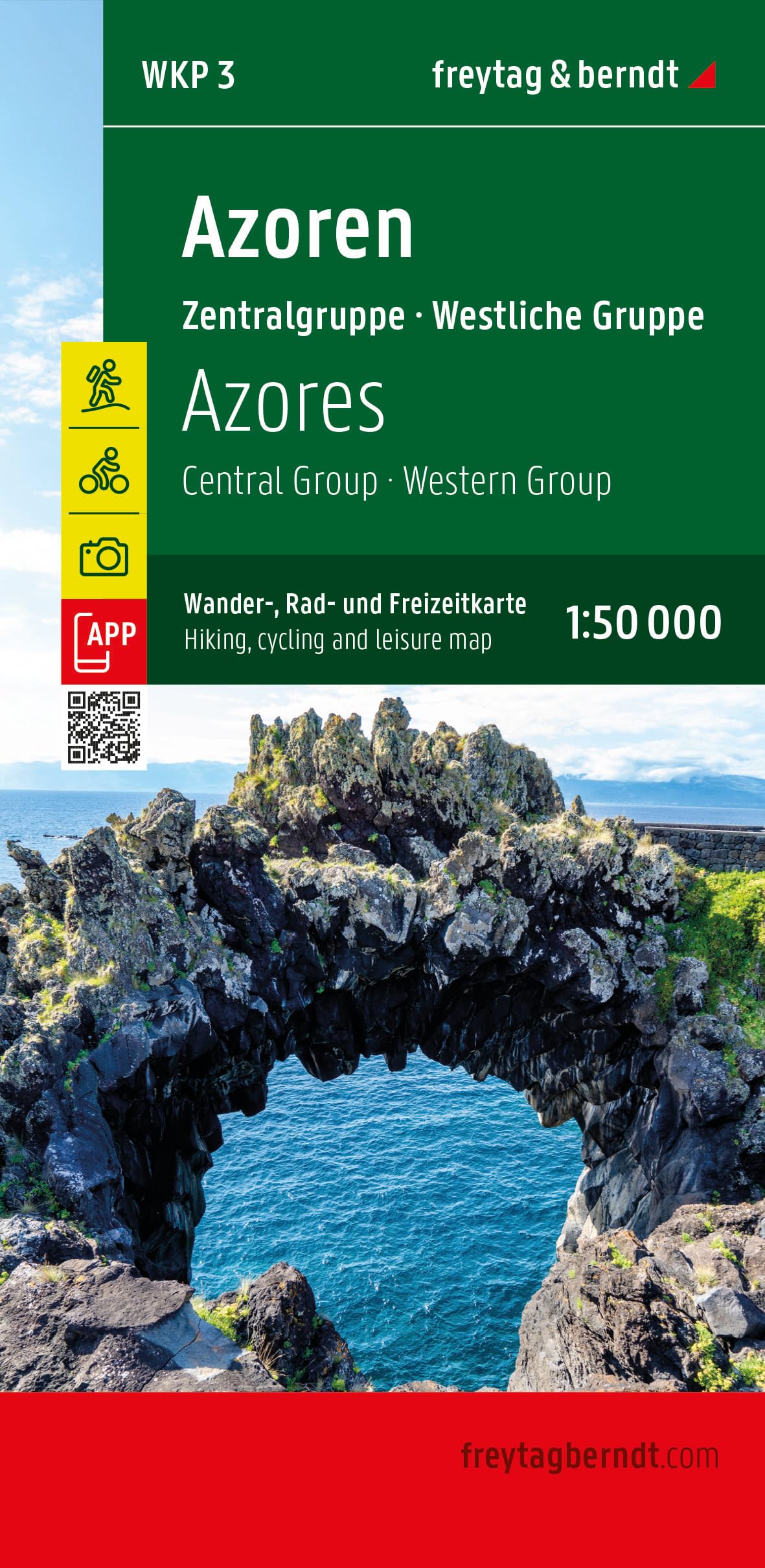 AZORES NORTH & SOUTH ACORES NORD & SUD: 2 Blätter in Kunststoff-Hülle, mit APP: WKP 3-25