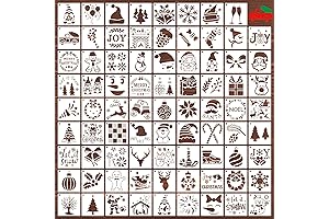 80 Pcs Christmas Stencils for Painting on Wood