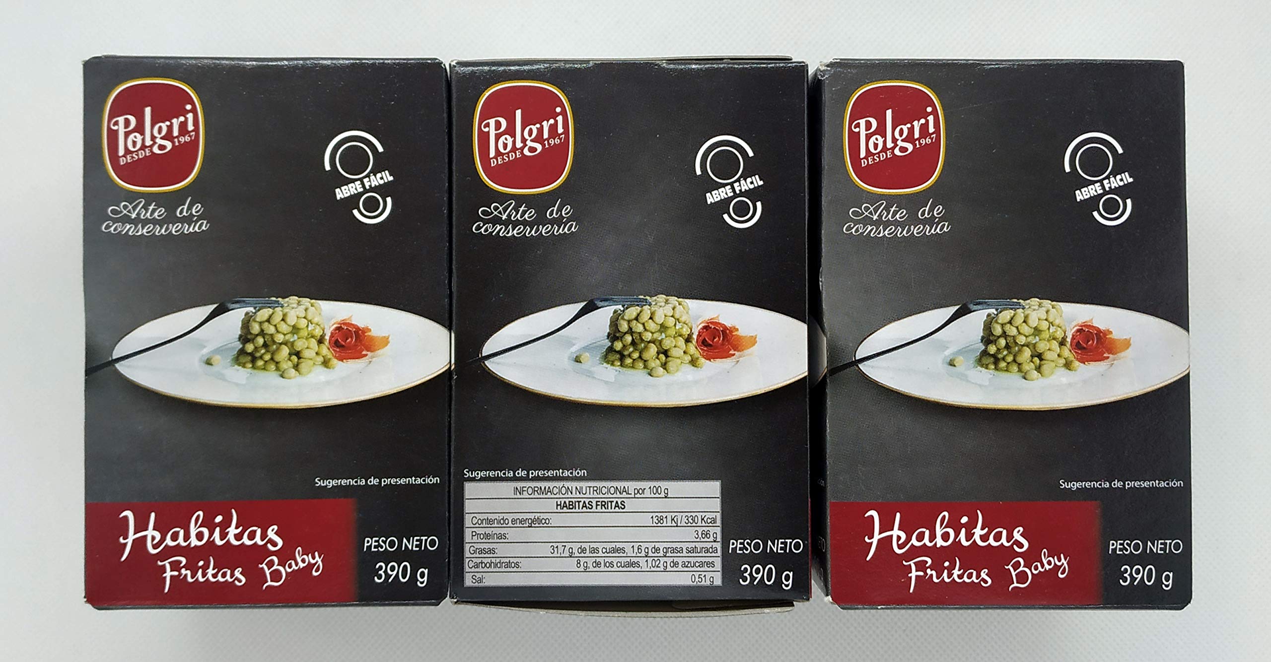 Habitas Fritas Baby Polgri 390g x 3 Unidades