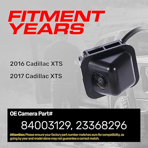 Miniatura 2 de Master Tailgaters Repuesto para Cadillac XTS (2016-2017) Cámara de respaldo OE Parte # 84003129, 23368296