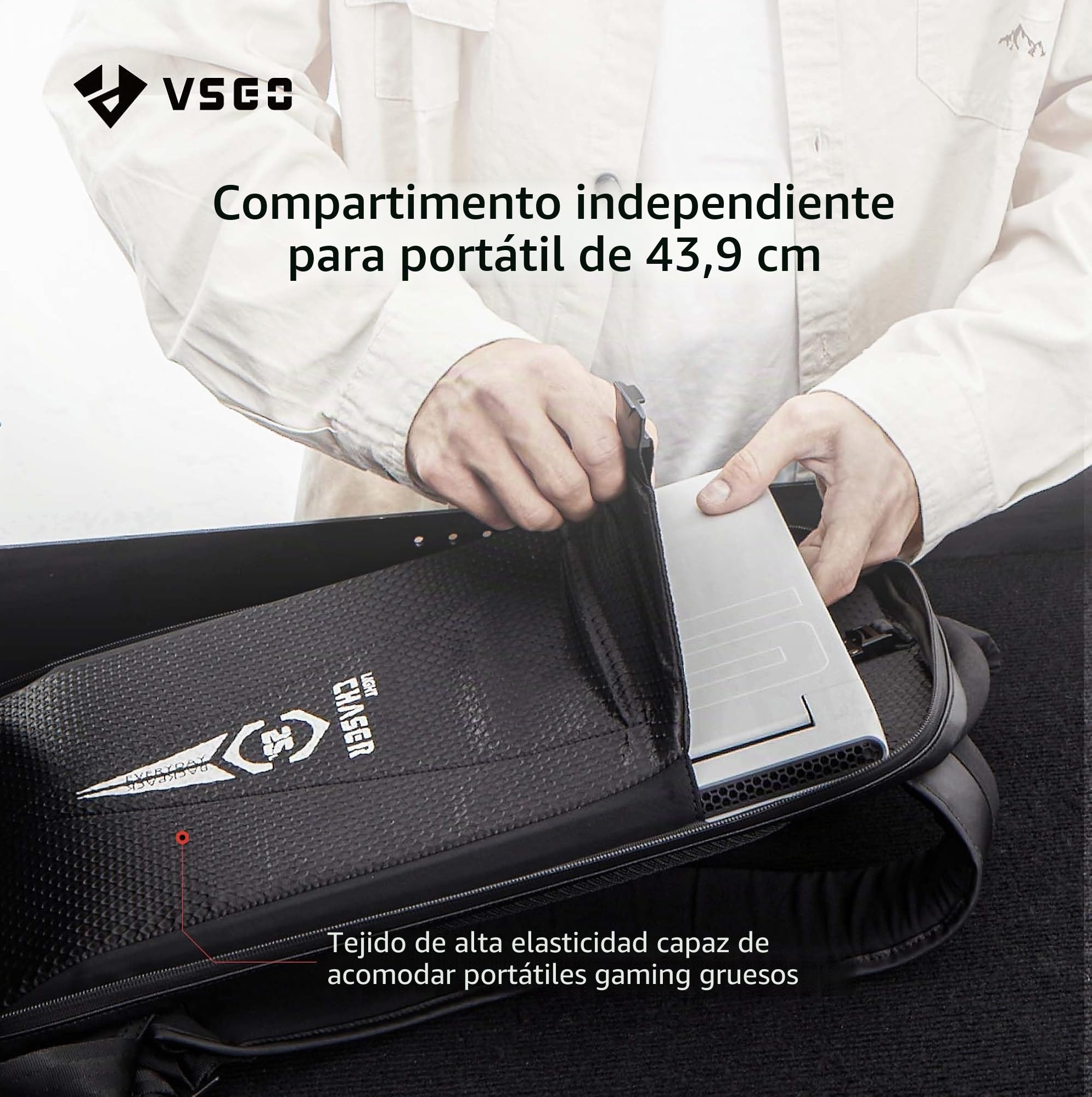 VSGO Mochila profesional para cámara DSLR/SLR de 20 litros, compatible con cámaras Sony, Canon, Nikon, estabilizadores DJI y portátiles de 15.6 pulgadas, accesorios de trípode de lente, etc.