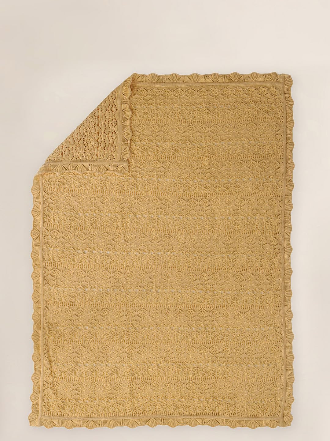 THE BABY TRUNK Organic Cotton Baby Blanket | Warm Amber | Soft, Breathable & Hypoallergenic | Gentle On Sensitive Skin | All-Season Comfort for Newborns, Infants & Kids (Yellow) 4