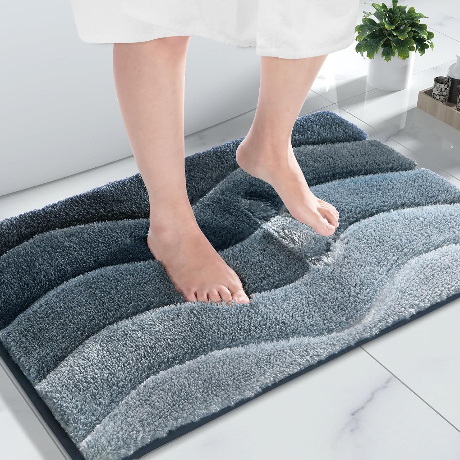 Yimobra Bathroom Rugs, Luxury Plush & Fluffy Bath Mats Non