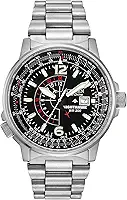 Relógio masculino Citizen Eco-Drive Promaster Air Nighthawk Pilot BJ7000-52E, aço inoxidável, 42 mm
