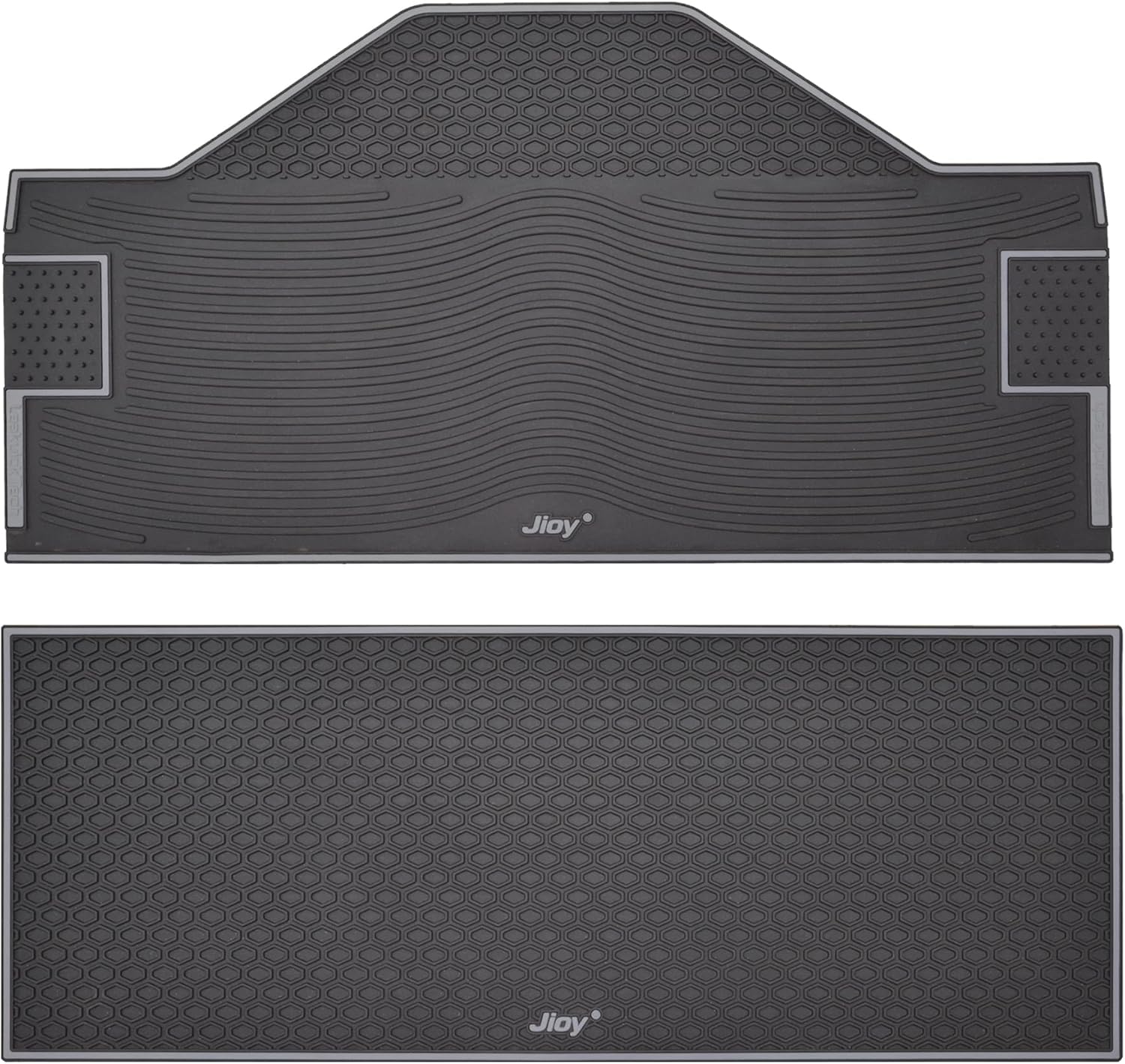Custom Fit Rubber Floor Mat Sets for Evolution D5 & D-Max Golf Carts All-Weather, LeaKuickTech Drainage Design, Fits D5 & D-Max Ranger and Maverick (Ultimate Grey, 4-Seater)