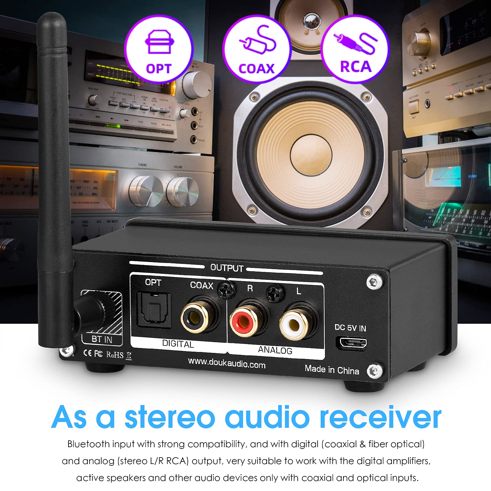 Avantree Oasis Plus Certified aptX HD Bluetooth 5.0 Transmitter