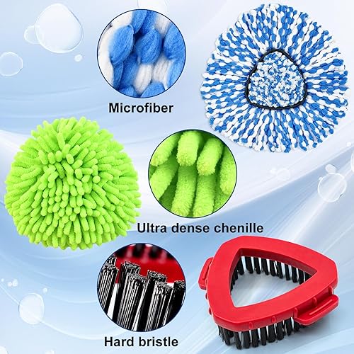 Miniatura 3 de Juego de cabezales de trapeador O Cedar RinseClean con 2 tanques, 3 repuestos de cabezal de fregona de microfibra y 3 almohadillas de mopa de