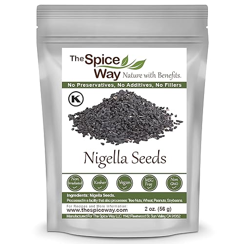 The Spice Way - Pure Nigella Seeds sin conservantes sin OMG sin sal solo la semilla negra de la nigella nigala 2 onzas