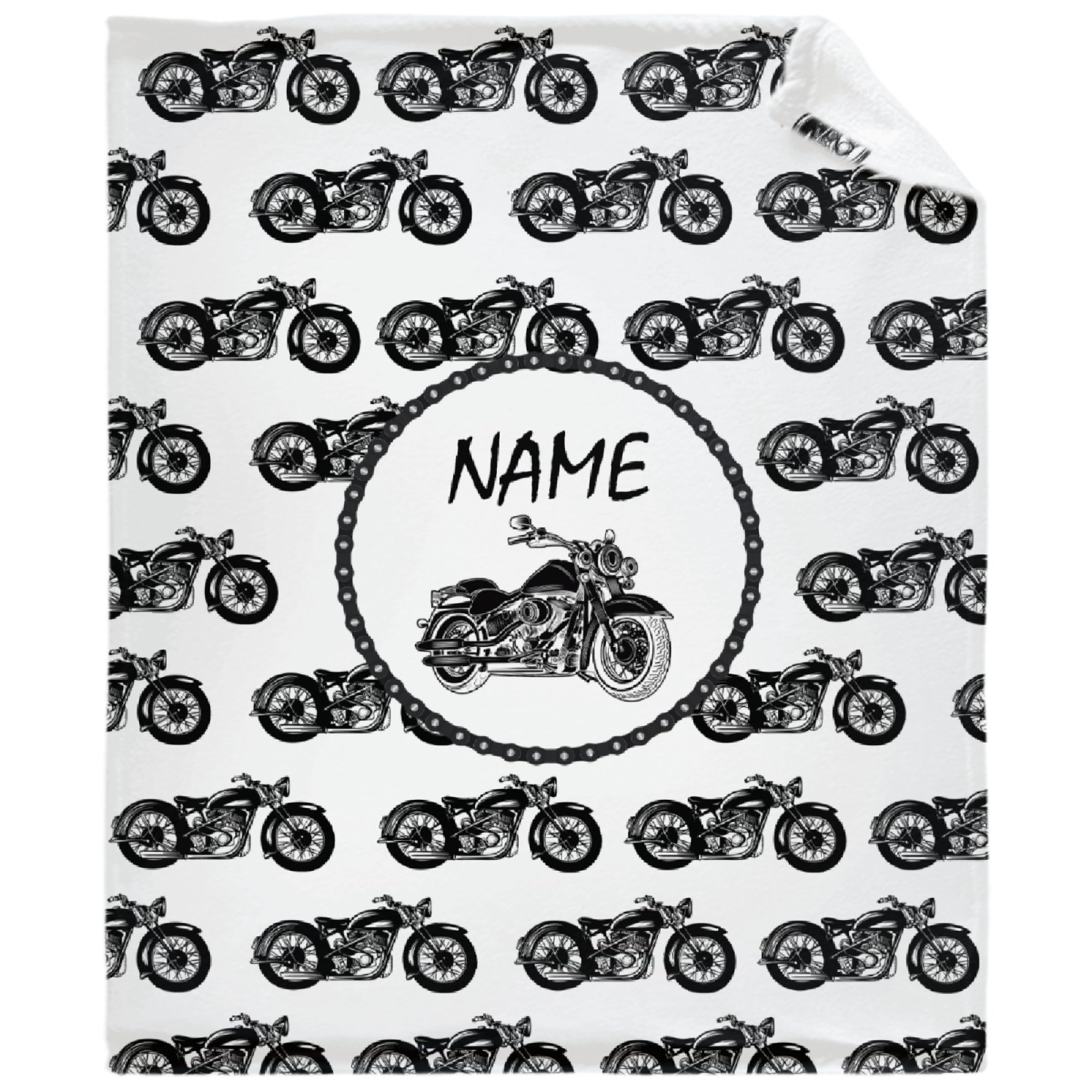 Personalized Motorcycle Dirt Bike Blanket Custom Motorcycle Blanket