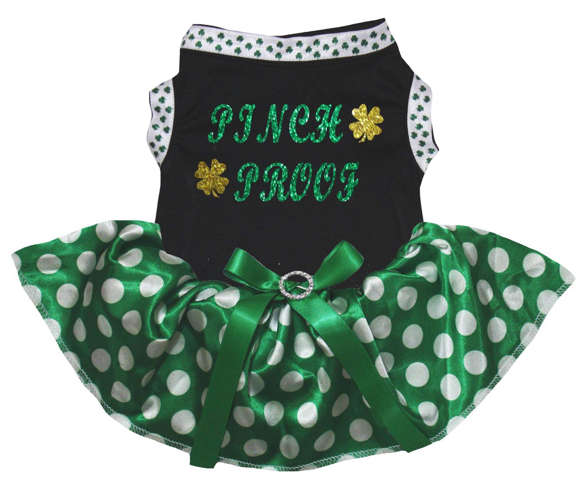 Robe pour Chien Trèfle Vert - Vêtement d'Été Respirant pour Petit Chiot Chihuahua