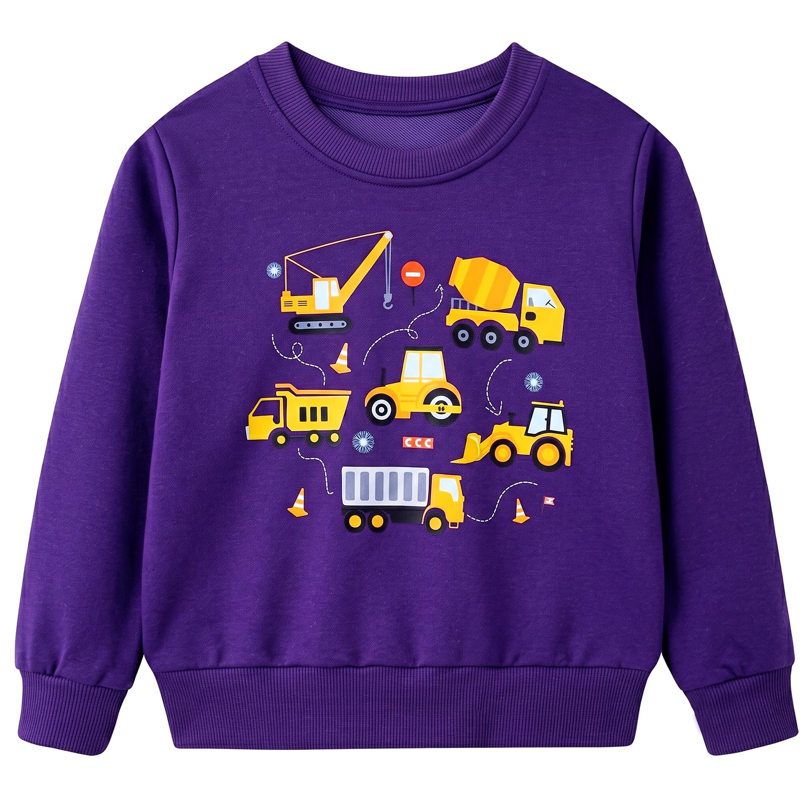 Funnycokid Boys Sweatshirts Toddler Long Sleeve Pullover Crewneck Tops 2-6Y