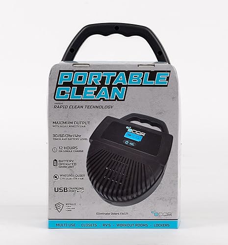 Miniatura 7 de Eliminador de olores limpio portátil, ajustes de potencia ajustables y tiempos de ciclo personalizados, tamaño compacto 9 "x 7.15" x 3.5", poder