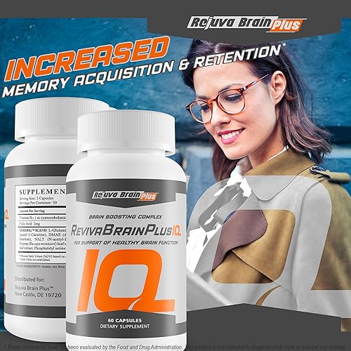 Miniatura 6 de Reviva Brain Plus IQ - Apoya la función cerebral saludable - Complejo de refuerzo cerebral Ultra Blend formulado con alfa-GPC, vitamina B6, niacina,