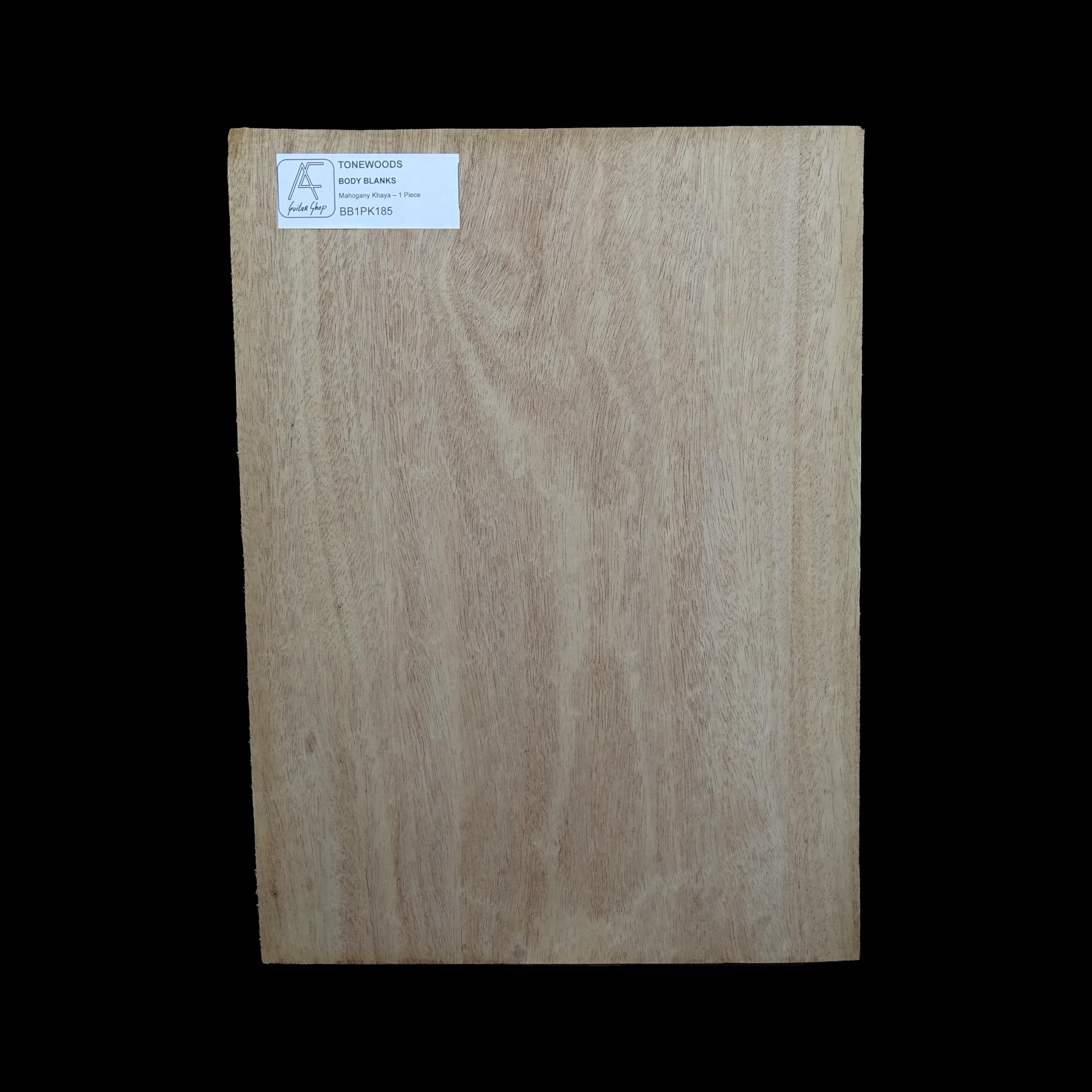 Bois de guitare acajou d'Afrique Khaya BB1PK185 corps 1 pièce