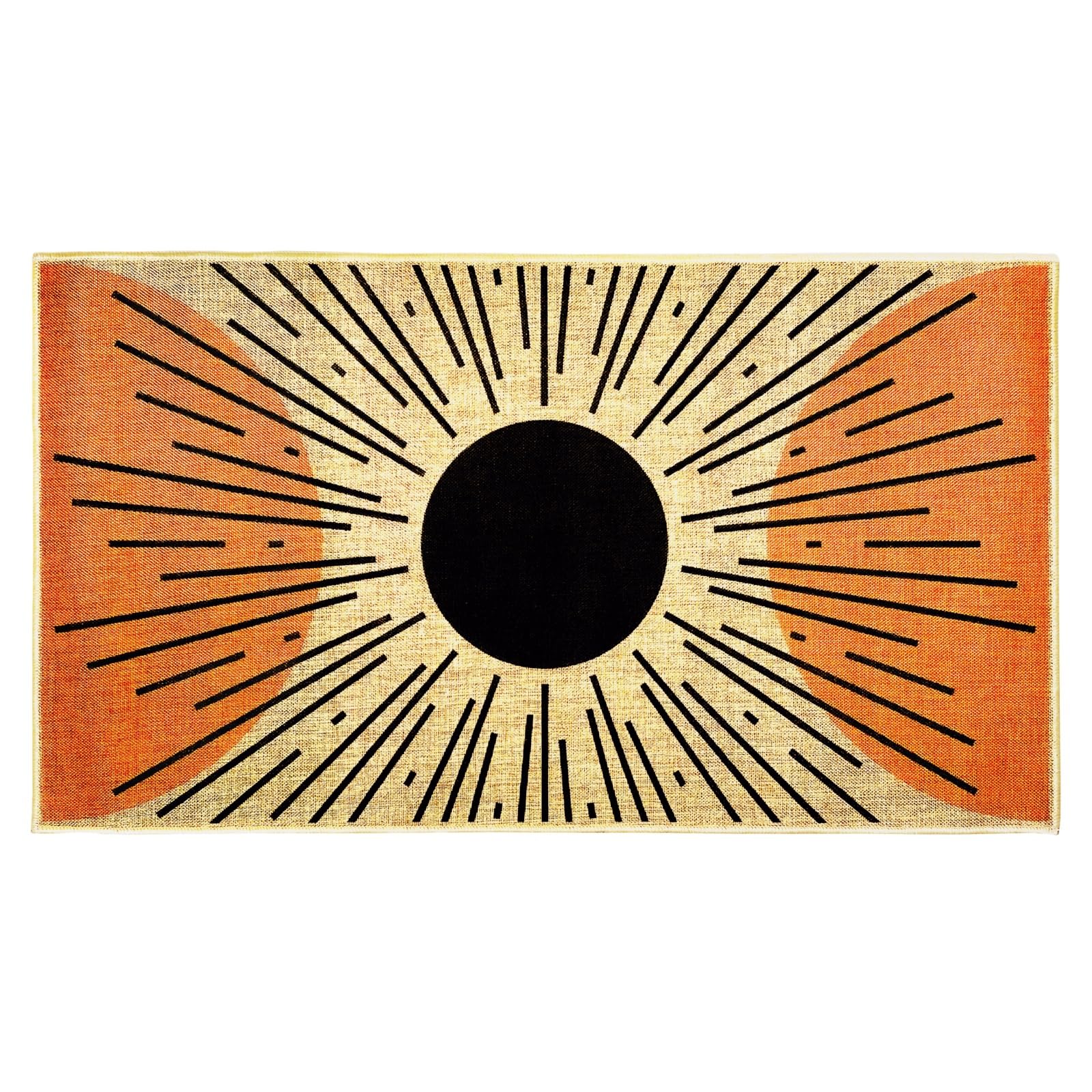 Boho Sun Doormat Retro Sun Entrance Door Mat for Outdoor Indoor Vintage Sunshine Carpet Cute Front Back Door Welcome Doormat Rug Non-Slip Floor Mat