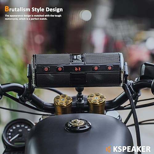 Vista 4 de Sistema de Audio para Motocicleta Bluetooth Impermeable con Radio, Amplificador Integrado, Reproductor Mp3 de 3 Pulgadas de Metal, Ideal para ATV
